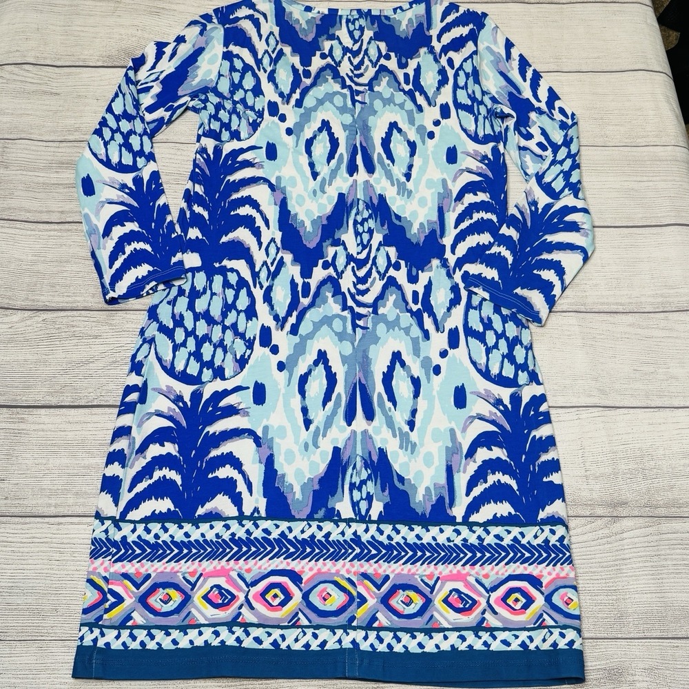 Lilly Pulitzer Women's Beacon Dress‎ Tropical Call Me Serene Blue XXS NWT Beach - Picture 4 of 5